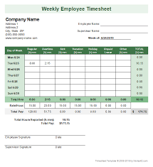 Download The Weekly Excel Timesheet From Vertex42 Com Timesheet Template Templates Printable Free Card Templates Free
