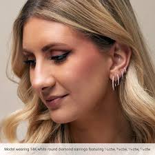 Lab-Grown Diamond Hoop Earrings