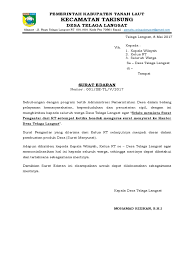 Sop pengelolaan surat masuk surat keluar kedinasan pdf. Surat Edaran Warga