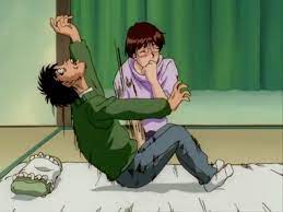 makunouchi ippo, yamaguchi tomoko, hajime no ippo, futon, glasses, pillow,  punching - Image View - | Gelbooru - Free Anime and Hentai Gallery