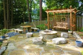 #campfire #bench #swingingbench #diy #home #homemade #buildyourown #camp #cypressswings. 40 Best Flagstone Patio Ideas With Fire Pit Hardscape Designs