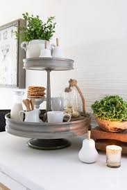 Huge rattan tray with metal handles. Tiered Tray Style Tips Hallstrom Home