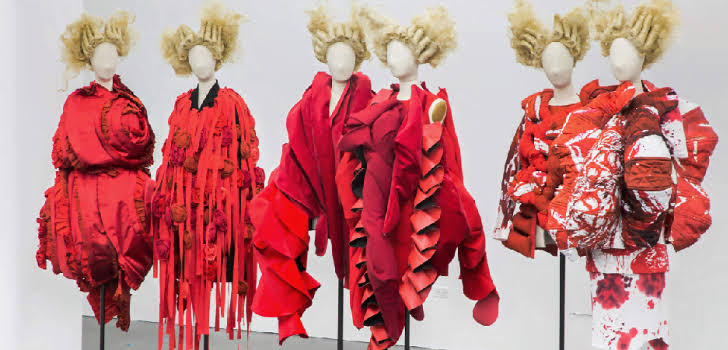 Deconstructed Garments by Comme des Garcons showing reinterpreted tailoring