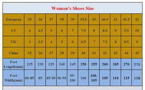 Shoe Size Chart Heel Company World