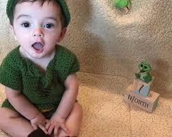 Peter Pan Inspired Costume/ Peter Pan Crochet Outfit/disney Inspired Photo  Prop Newborn to 24 Months MADE TO ORDER