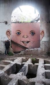 The Living Wall Russian Street Artist Transforms Derelict Buildings With Quirky Faces Wall Street Art Street Art Amazing Street Art
