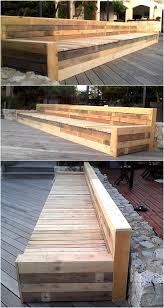 Long Bench Made With Reused Wood Pallets Pallet Ideas
