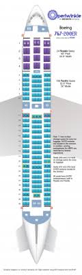 Periwinkle Boeing 767 200er Aircraft Seating Chart