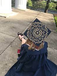 Grad Cap Lotus Mandala 2017 Grad Cap Designs Grad Cap Graduation Cap Decoration