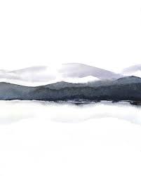 Black And White Painting Print Masculine Wall Decor Purple Etsy White Painting Mountain Artwork Black And White Painting