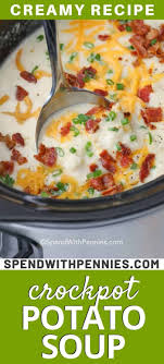 This Easy Flavorful Crockpot Potato Soup Recipe Is One Of Our Favorite Winter Soups The Slo Cream Of Potato Soup Potato Soup Crock Pot Slow Cooker Potato Soup