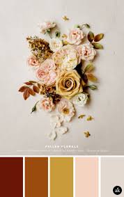 A Floral Flat Lay Inspired Color Palette Creative Brands For Creative People Akula Kreative Orange Color Palettes Color Palette Yellow Peach Color Palettes