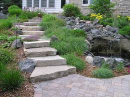 Stairs on an outdoor offer convenience and allows us simply to enter your garden without strolling on landscape garden stairs which has been prepared from rocks placed in the greenery is looking. Stone Walls Steps Patios Fireplaces American Traditional Garden Minneapolis By Outdoor Excapes Of Lake Minnetonka Houzz
