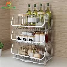 Eur 22.35 to eur 23.10. China 3 Tier Metal Wire Stackable Vegetable Fruit Storage Baskets Kitchen Rolling Organizer Bins Rack China Stackable Basket And Fruit Baskets Price