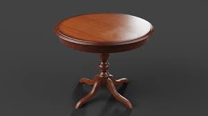 Only 1 available and it's in 1 person's cart. Round Wooden Coffee Table In Vintage Style 3d Asset