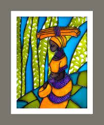 Discount Sale African Woman 1 Art Print Of Original Glass Painting Tribal Woman Art Print Etsy African Quilts Printing On Fabric Contemporary Art Daily