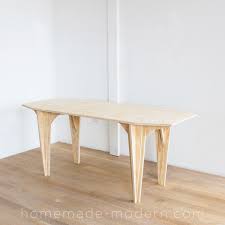 Edges should be lipped when to be exposed. Modern Plywood Table Novocom Top
