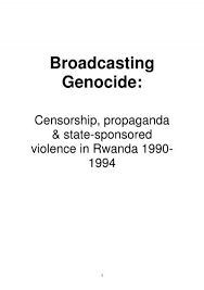 Before april 1994, rtlm sent messages about how the hutus must protect themselves against the snakes and the cockroaches, meaning the tutsis. Broadcasting Genocide Article 19