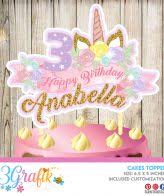 You can add a different message on each cupcake topper! Unicorn Cake Topper Printable