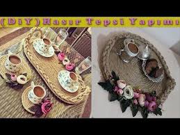 Diy Halat Ipten Ceyizlik Tepsi Yapimi Susleme Nasil Yapilir How To Make Wicker Rope Tray Decor Youtube Elisi Fikirleri Tepsi Boncuk Isi