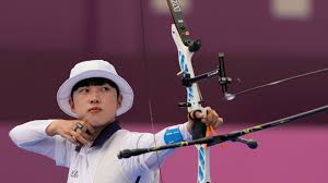 South korea's an san sets new olympic record in women's ranking round. V Mmvfm95f0vpm
