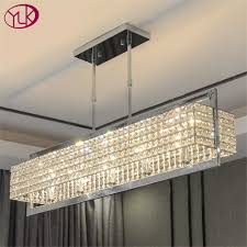 Modern Luxury Clear Crystal Rectangle Chrome Chandelier Lighting Led Lamps Home Decoration Hanging Lamp Indoor Lights Fixture Chandeliers Aliexpress