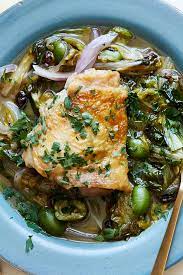 Braised Chicken Thighs With Greens And Olives Recipe Recipe Olive Recipes Nyt Cooking Braised Chicken Thighs