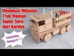 Gampang Banget Cara Membuat Miniatur Truk Mainan Keren Dari Kardus Prakarya Dari Kardus Youtube Kardus Mainan Miniatur