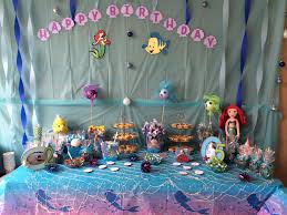 Little Mermaid Candy Table Party Time Candy Table 1st Birthday