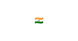 Im zentrum befindet sich ein marineblaues chakra (चक्र, dt.: Flag India Emoji