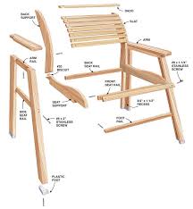 Una 'articolo indeterminativo' wood chaise longue. Patio Chair Popular Woodworking Magazine