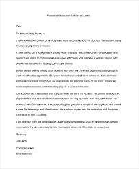Free 8 Sample Character Reference Letters In Ms Word Pdf