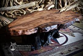 A unique red oak root coffee table. Natural Wood Coffee Tables Burl Table Littlebranch Farm