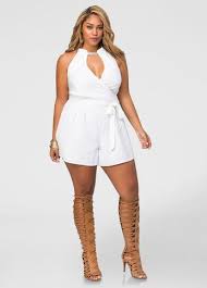 Image Result For All White Party Outfits For Plus Size Ladies All White Party Outfits Plus Size Romper Plus Size Outfits
