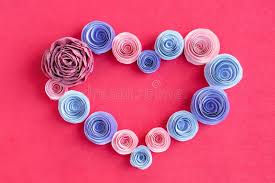Shop with afterpay on eligible items. Handmade Paper Flowers Heart Frame On A Pink Background Beautiful Pink Lilac Purple Paper Roses In The Form Of Heart Greeting Stock Photo Image Of Beauty Heart 105020294