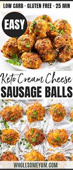 Low Carb Keto Sausage Balls Recipe With Cream Cheese See How To Make Keto Sausage Balls With Cream Che Sausage Balls Recipe Low Carb Appetizers Sausage Balls