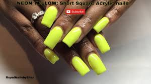Yellow acrylic nails ideas,✅ we take a look at some of the most innovative ways to style them, from ombre to short nails, coffin, square and glitter designs. Neon Yellow Short Acrylic Nails Beginner Acrylic Full Set Tutorial Youtube