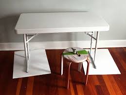 Damro Living Room Chairs Lovely Upcycle A Plastic Folding Table Into A Chic Desk Dapur