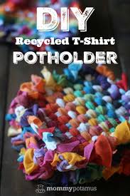 How To Make Potholders From Recycled T Shirts Recycled T Shirts Tee Shirt Crafts Tshirt Crafts