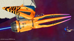 Orange Tiger Squid T3 Gek System Nmscoordinateexchange No Man S Sky Ships No Man S Sky Base No Man S Sky