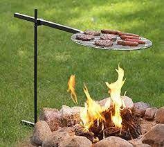 Building a fire pit with cooking grill is a clever yet easy solution to adding functionality to a small backyard. Image Result For Diy Campfire Adjustable Swivel Grill Outdoor Grill Fire Pit Grill Outdoor