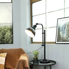 Very nice adjustable desk, table lamp with chrome arm and vertical rod, black base and black hood shade. Co Z 28 Rustic Adjustable Desk Lamp In Aged Bronze Finish Overstock 31580046