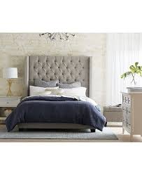 Allewie queen size modern platform bed frame with deluxe wingback/upholstered bed frame with headboard/wood slat support/mattress foundation/dark grey(queen) 4.7 out of 5 stars 1,230 $199.99 $ 199. Furniture Monroe Ii Upholstered Queen Bed Created For Macy S Reviews Furniture Macy S King Upholstered Bed Upholstered Bedroom Bedroom Furniture Sets