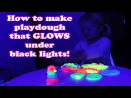 How To Make Playdough That Glows Under Black Lights Recipe For Play Dough That Glows Make Glowing Play Dough Glowing P Playdough Blacklight Party Glow Party