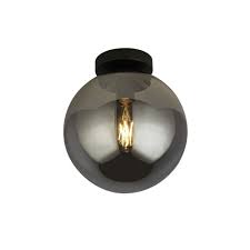 Glass ceiling lights from shades of light! Matt Black Smoke Ceiling Light With Glass Shade Lighting Company Uk