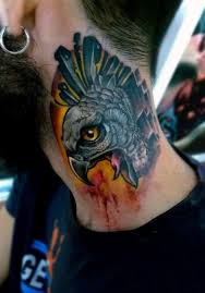 Check spelling or type a new query. Modern Style Colored Detailed Neck Tattoo Of Screaming Eagle Head Tattooimages Biz