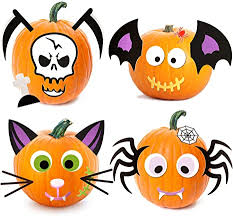 Speaking of hot trends and pumpkin decorating ideas for halloween, you simply do not want to miss out on painted pumpkins. Amazon Com Joyjoz Halloween Pumpkin Decorating 26pcs Foam Pumpkin Stickers Craft Kit For Halloween Party Decoration Cute Halloween Decor Gifts And Crafts For Kids Toys Games