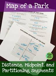 Distance Midpoint Partitioning Line Segments Map Activity Geometry High School Map Activities Math Answers