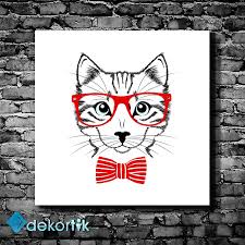 Gozluklu Kedi Tablo Hayvan Temali Kanvas Tablolar Www Dekortik Com Dekortik Tablo Canvastablo Kanvastablo Dekoratiftablo Evd Ev Dekorasyonu Tablolar Kedi