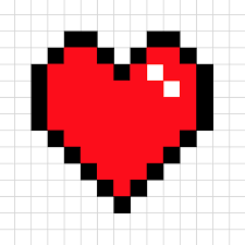 8 Bit Heart Cookies Recipe Pixel Art Easy Pixel Art Pixel Art Templates